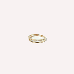 Illusion Topaz Band Ring in Solid Gold