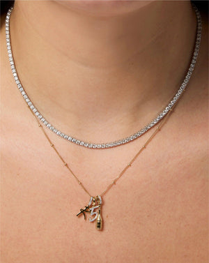 Sparkling Diamond Number Pendant - Personalize Your Shine!.
