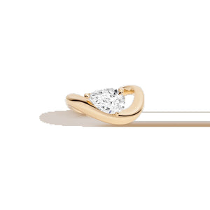 2Ct Pear Lab Grown Diamond Floating Ring NikNenz™ Premium Gold & Diamonds