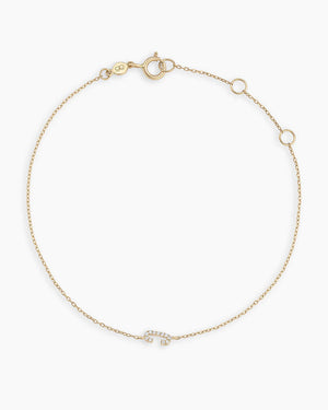 14K Diamond Pavé Alphabet Bracelet