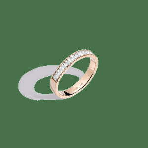 Bold Half Diamond Baguette Ring NikNenz™ Premium Gold & Diamonds