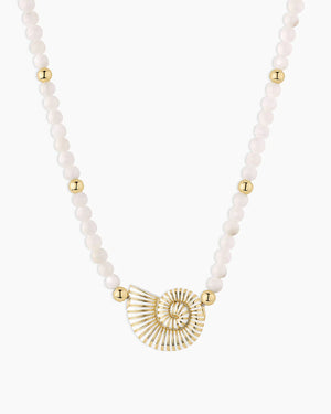 Nautilus Mother of Pearl Necklace NikNenz™ Premium Gold & Diamonds
