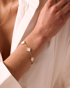 Icon White Bracelet NikNenz™ Premium Gold & Diamonds