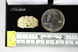 10K Solid Yellow Gold Nugget Style Ring