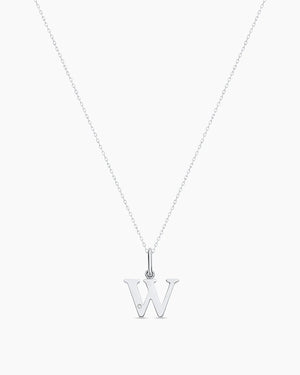 Diamond Vintage Alphabet Charm Necklace