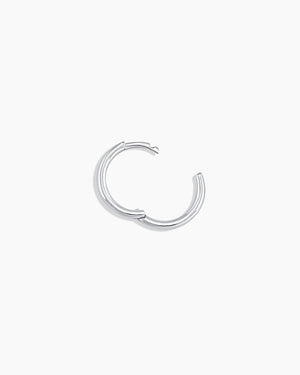 14K White Gold Classic Single Huggie