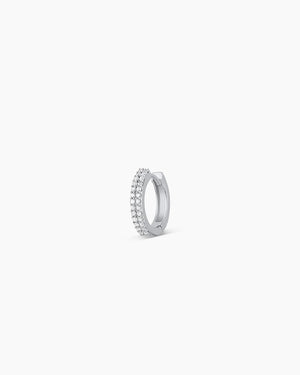 14K Diamond Double down Single Huggie