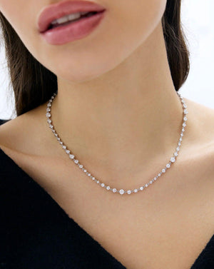 Elegant Starlight Lab Diamond Tennis Necklace.