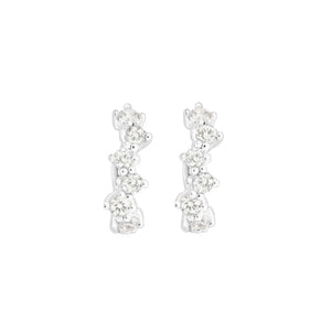 14K Solid Gold Diamond Cartilage Hoop Earring: Helix Huggie