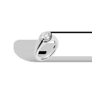 1Ct round Lab Grown Diamond Floating Signet Ring NikNenz™ Premium Gold & Diamonds