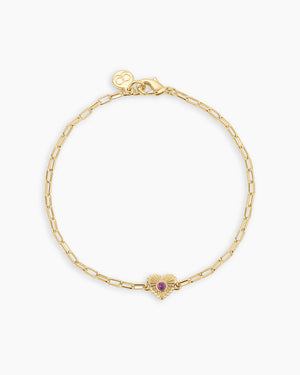 Birthstone Heart Bracelet
