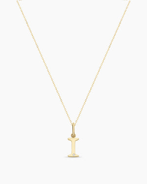 Diamond Vintage Alphabet Charm Necklace