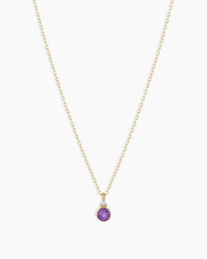 14K Gold Birthstone Necklace