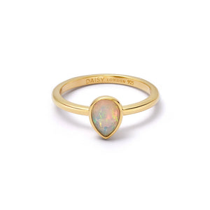 Birthstone Ring 18Ct Gold Plate