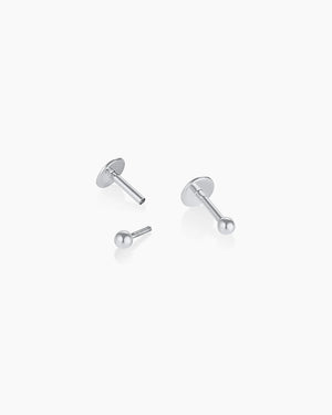 14K Gold Newport Flat Back Studs