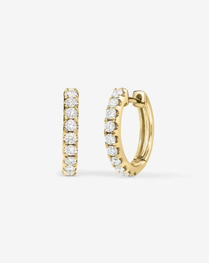 Glamorous Jumbo Diamond Huggie Earrings.