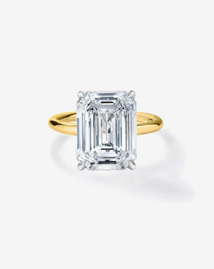 Stunning 5.05 Carat Emerald Lab Diamond Cloud Solitaire Ring.