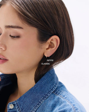 Charming Petite Diamond Huggie Earrings.