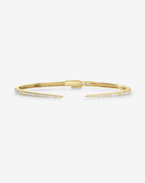 Elegant Diamond Claw Cuff - A Stunning Statement Piece.