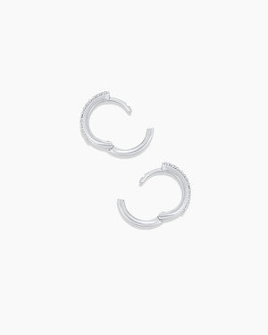 14K Diamond Double down Huggies