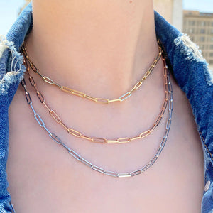 14K Paperclip Chain Necklace