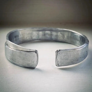 10 Year Anniversary Hand Stamped Aluminium Tally Mark Cuff Bracelet Gift.