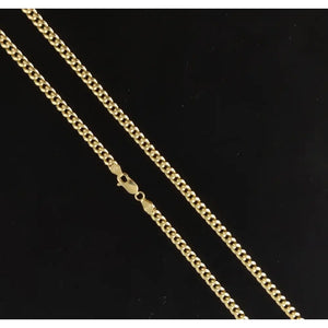 10K Real Gold Miami Cuban Link Chain Necklace and Bracelet,10K Gold Miami Cuban 2Mm - 6.8Mm, 10K Gold Chain, Real Gold Men and Women Chain
