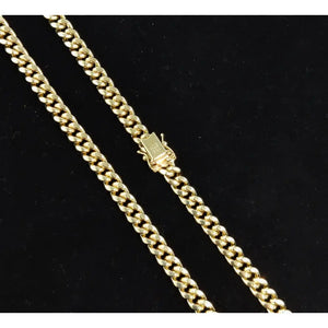 10K Real Gold Miami Cuban Link Chain Necklace and Bracelet,10K Gold Miami Cuban 2Mm - 6.8Mm, 10K Gold Chain, Real Gold Men and Women Chain