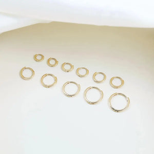 10K Solid Gold 4.0Mm 4.5Mm 5.0Mm 5.5Mm 6.0Mm 6.5Mm 7.0Mm 8.0Mm 9.0Mm 10Mm 11Mm Hinged Hoop, Solid Gold Couch Cartilage Hoop, Gift for Her