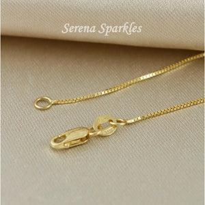 10K Solid Gold Box Chain Bracelet, Box Gold Chain Bracelet, Dainty Gold Bracelet, Layering Gold Bracelet, Stackable Gold Bracelet for Women