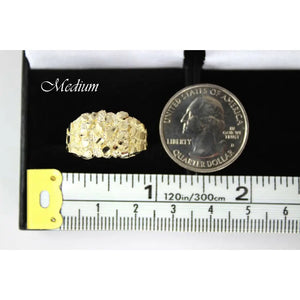 10K Solid Yellow Gold Nugget Style Ring