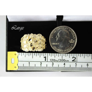 10K Solid Yellow Gold Nugget Style Ring