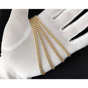 10K Yellow Gold Miami Cuban Chain Necklace Bracelet 4.5Mm, Real Gold Cuban Link Chain for Men Women, Everyday Gold Jewelry, Miami Cuban