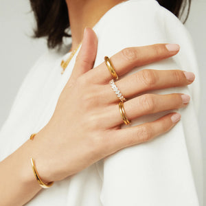 Stackable Ring NikNenz™ Premium Gold & Diamonds