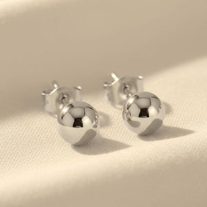 14K Solid Gold Ball Stud Earrings, Classic round Ball Studs, with Secure Butterfly Pushbacks, 3Mm, 4Mm, 5Mm, 6Mm, 7Mm, 8Mm, by TILO Jewelry