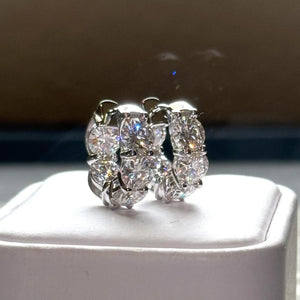 8.00 Carat Oversized Certified VVS1 Clarity Moissanite Hoop Earrings Huggies