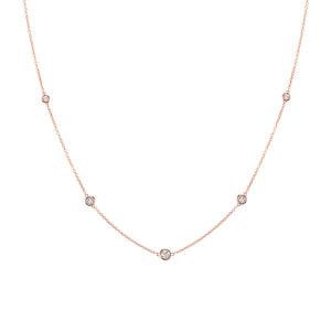 Diamond Bezel Strand Necklace
