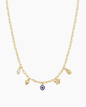 Connection Mini Charm Necklace NikNenz™ Premium Gold & Diamonds