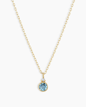14K Gold Birthstone Necklace