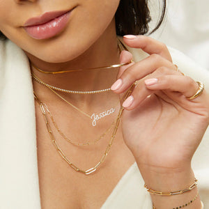 14K Paperclip Chain Necklace