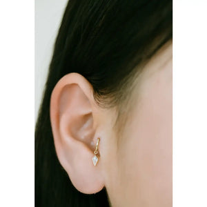 14K 18K Solid Gold Jewelry Minimalist Tragus Cartilage Snug Rook Helix Ear Seamless Piercing Earring Clicker Huggie Hoop Ring for Women Men