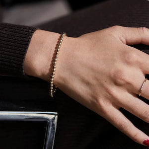 14K Gold 4Mm Ball Bead Bracelet
