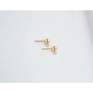 14K Gold Ball Post Stud Earrings - Timeless Elegance for Every Occasion.