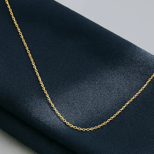 14K Gold Diamond Cut Cable Chain, Available in 14K Yellow or White Gold, Pendant Chain Necklace