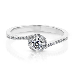 14K Gold Spiral Engagement Style Ring