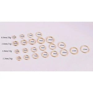 14K Solid Gold Clicker Hoop Earring - Stylish Hinged Cartilage, Helix, Tragus, and Nose Ring.