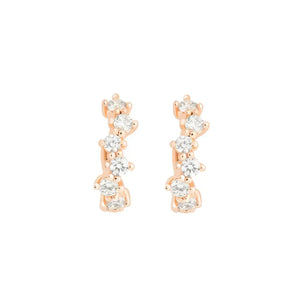 14K Solid Gold Diamond Cartilage Hoop Earring: Helix Huggie