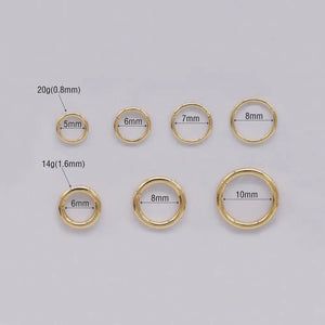 14K Solid Gold Hinged Clicker Hoop Belly Button Hoop Huggie Hoop Cartilage Earring Conch Hoop Helix Hoop Nose Hoop Tragus Clicker Hoop