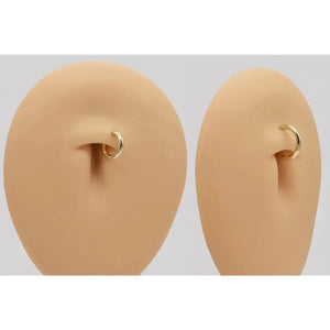 14K Solid Gold Hinged Clicker Hoop Belly Button Hoop Huggie Hoop Cartilage Earring Conch Hoop Helix Hoop Nose Hoop Tragus Clicker Hoop