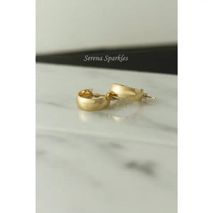 14K Solid Gold Thick Hoops, Real Gold Hoop Earrings, Everyday Minimalist Hoop Earrings, Gold Thick Hoops, Chunky Gold Hoops, 10Mm Gold Hoops
